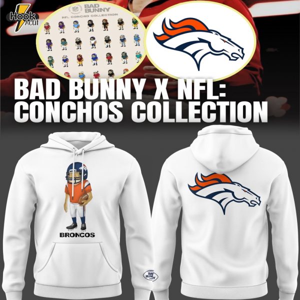 BRON 🏈 B.Bunny x Bron Concho Collection 🐰 Hoodie - White