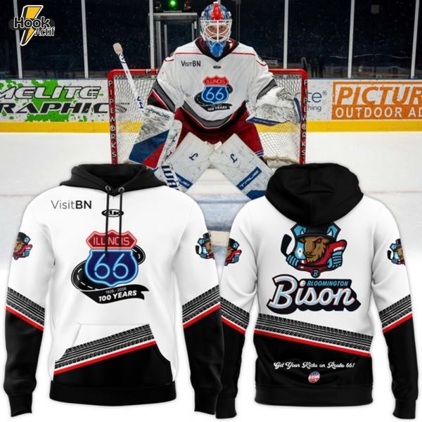 Bloomington Bison Honoring The Centennial Of Route 66 Hoodie