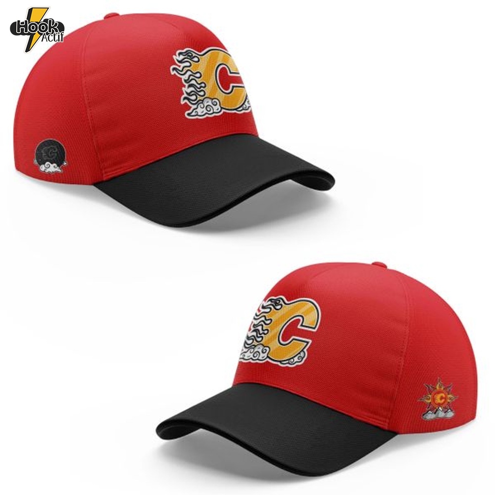 Calgary Flames East Asian Celebration Night 2026 Baseball Cap Calgary Flames East Asian Celebration Night 2026 Baseball Cap