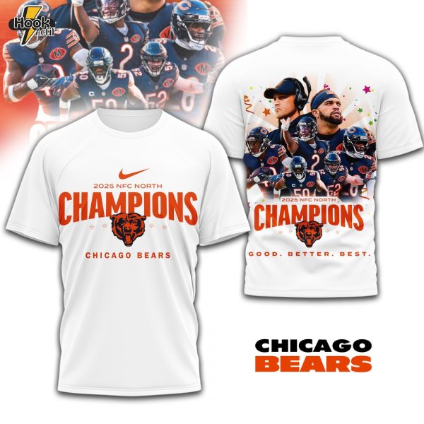 Chicago Bears | Premium NFL 2025 NFC North Champions 3D Shirt TD