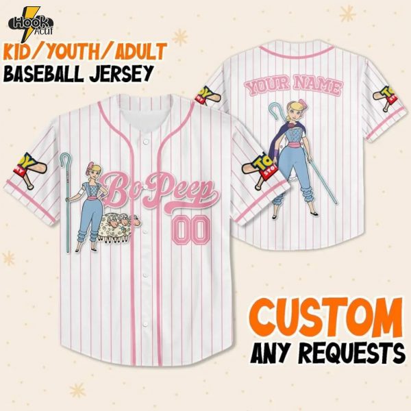 Custom Bo Peep Character Baseball Jersey