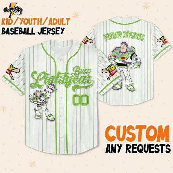 Custom Buzz Lightyear Character Baseball Jersey