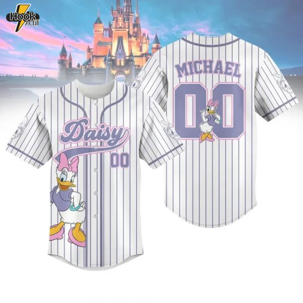 Custom Daisy Duck Character Baseball Jersey