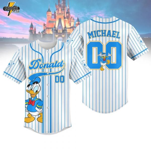 Custom Donald Duck Baseball Jersey – Modern Style