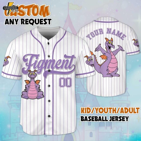 Custom Figment Little Spark Character Baseball Jersey