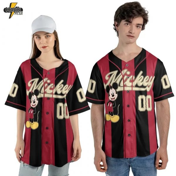Custom Mickey Mouse Baseball Jersey Retro Style – Buy Online at HookActif.com