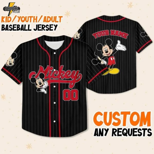 Custom Mickey Mouse Baseball Jersey – Signature Edition