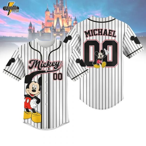 Custom Mickey Mouse Character Baseball Jersey