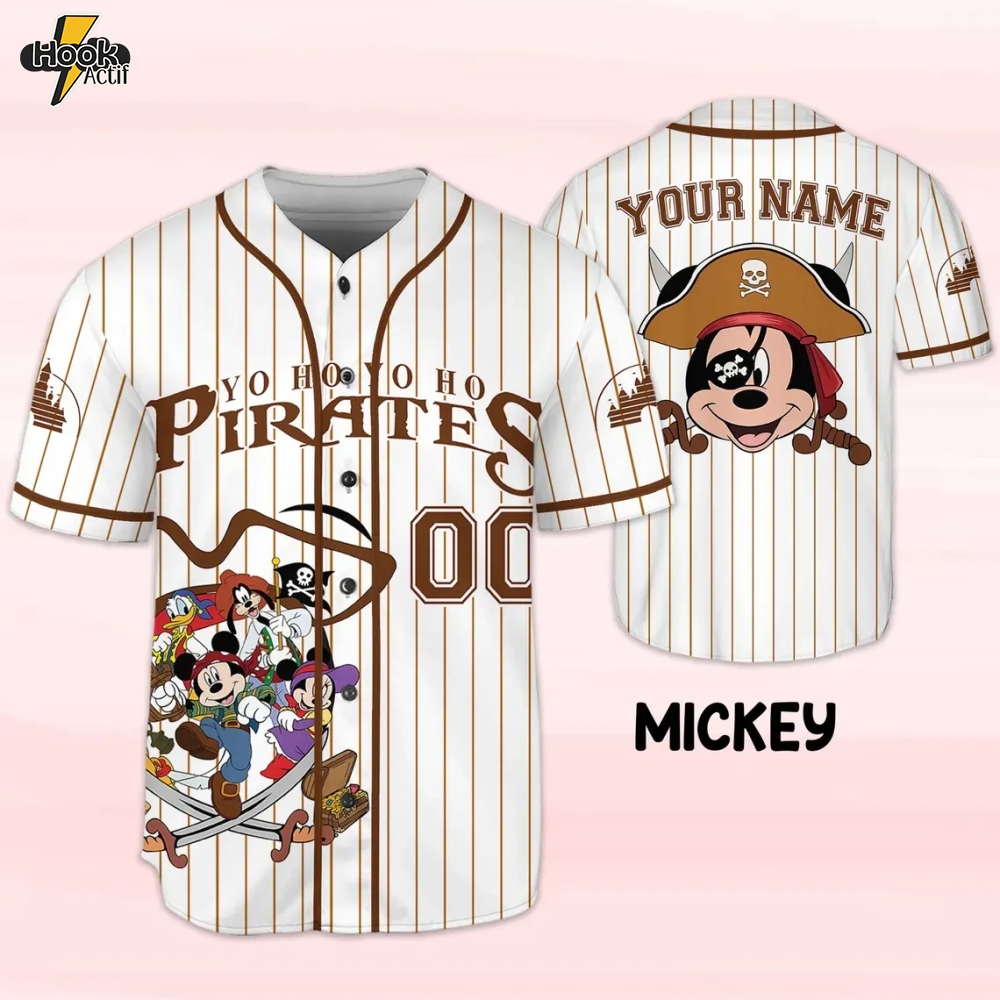 Custom Pirates of the Caribbean Baseball Jersey – Design 1 Custom Pirates of the Caribbean Baseball Jersey – Design 1