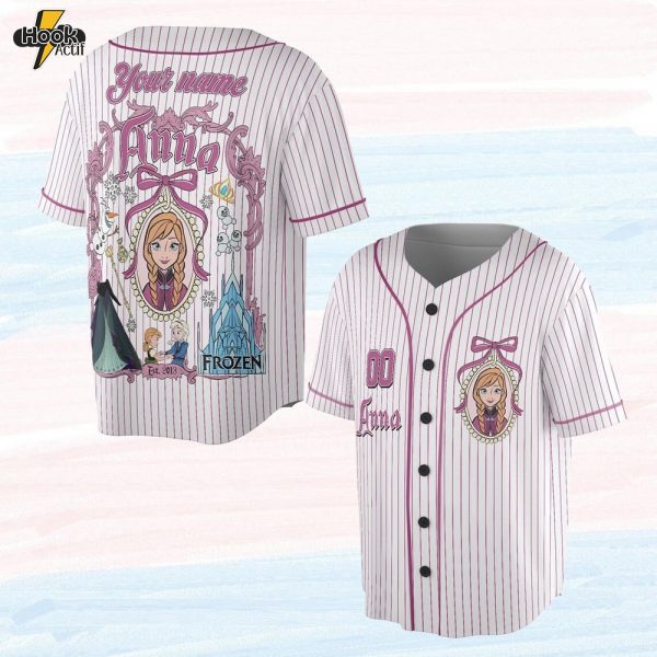 Custom Princess Anna Baseball Jersey – Frozen Theme