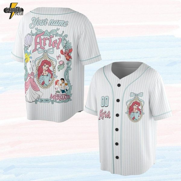 Custom Princess Ariel Baseball Jersey – Fantasy Style