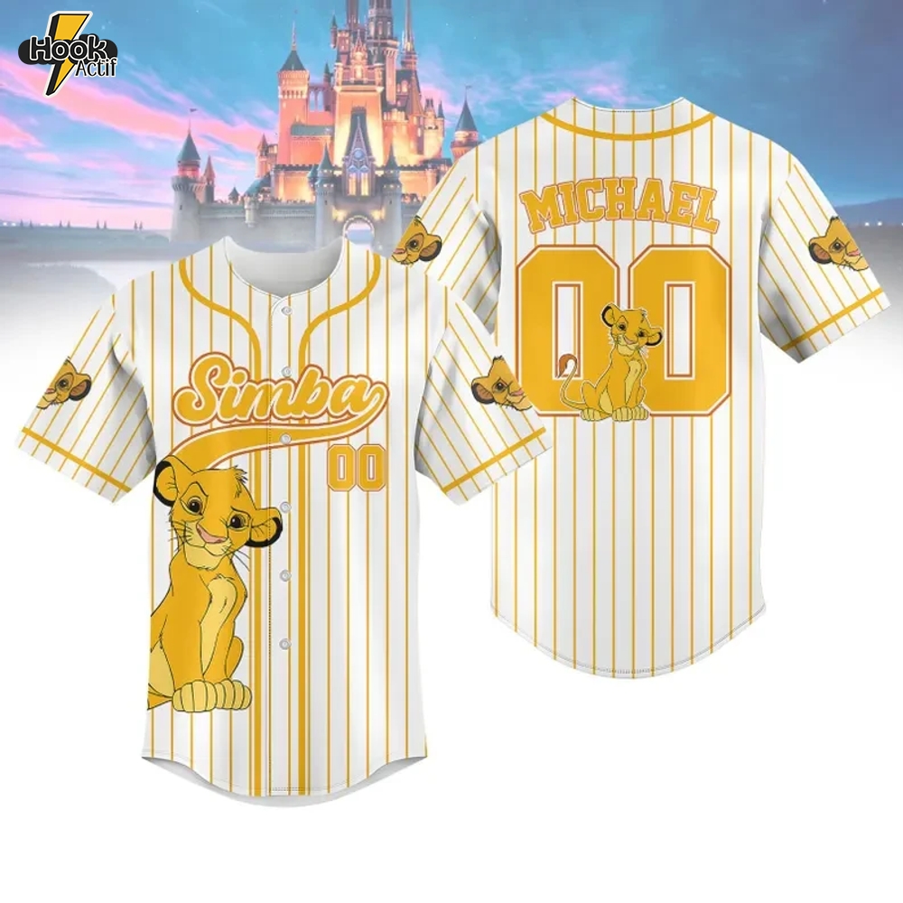 Custom Simba Lion King Baseball Jersey Custom Simba Lion King Baseball Jersey