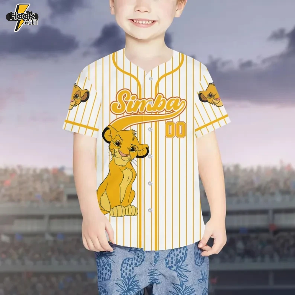 Custom Simba Lion King Baseball Jersey Custom Simba Lion King Baseball Jersey