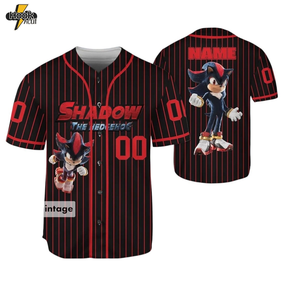 Custom Sonic the Hedgehog Baseball Jersey – Design 11 Custom Sonic the Hedgehog Baseball Jersey – Design 11