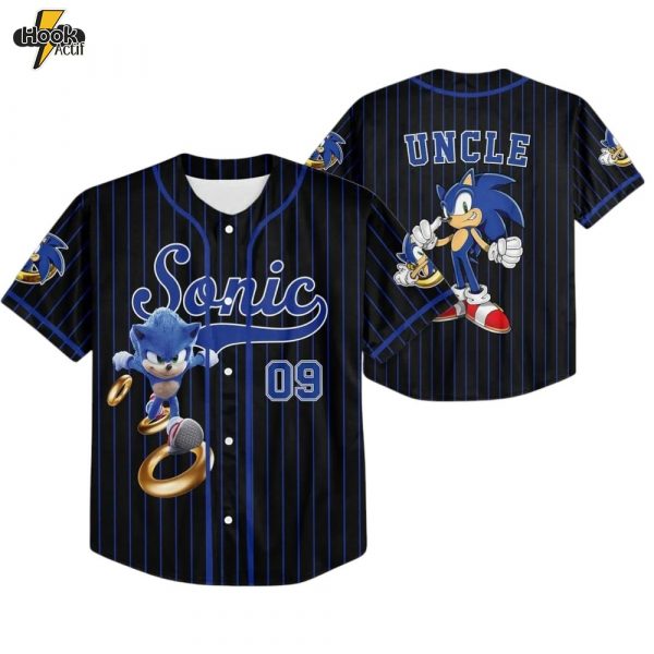 Custom Sonic the Hedgehog Baseball Jersey – Design 12