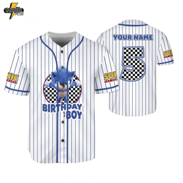 Custom Sonic the Hedgehog Baseball Jersey – Design 2