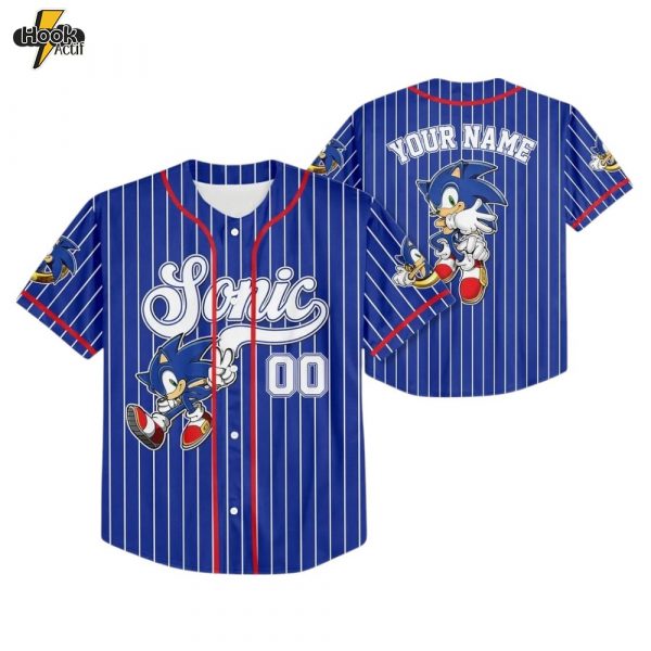 Custom Sonic the Hedgehog Baseball Jersey – Design 4