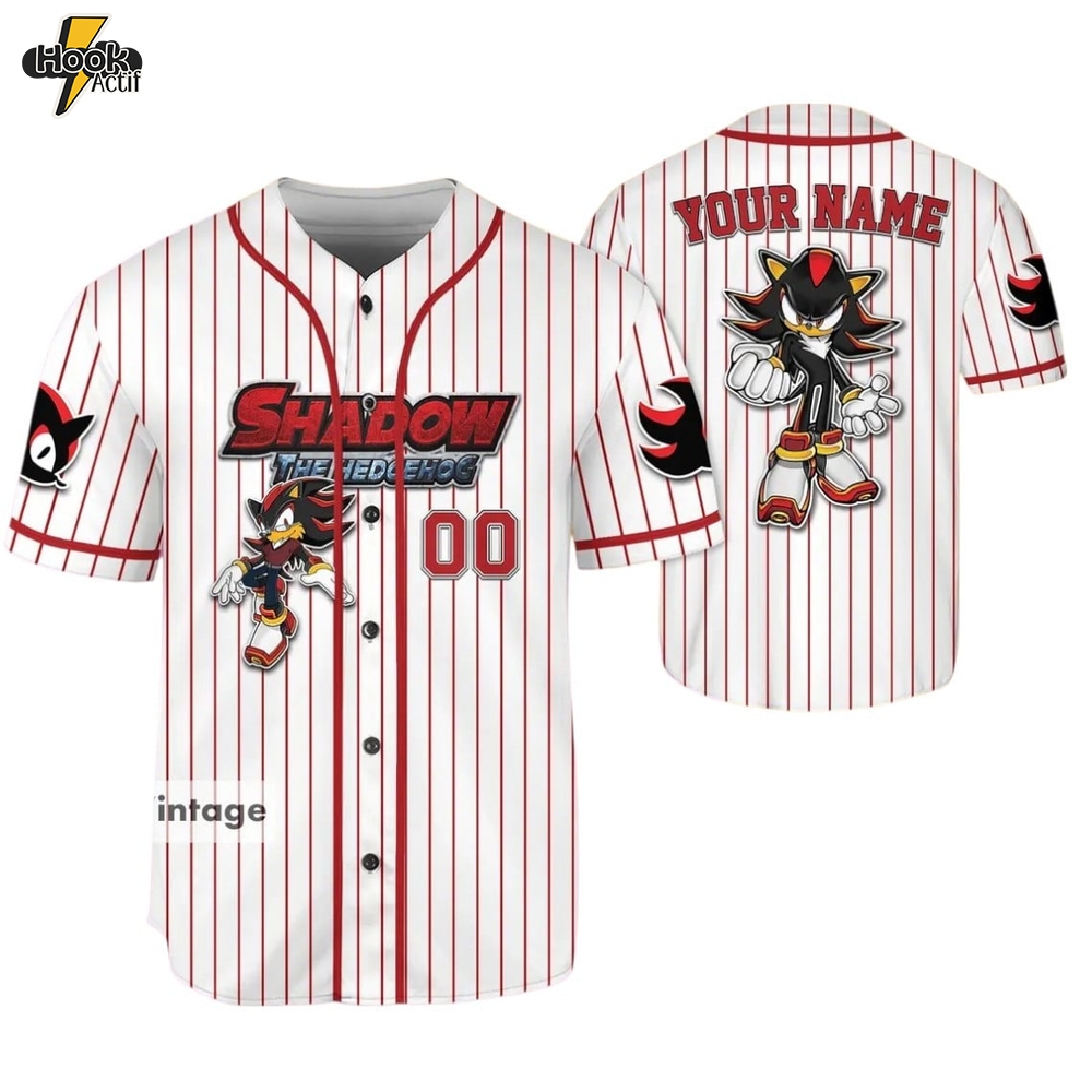 Custom Sonic the Hedgehog Baseball Jersey – Design 5 Custom Sonic the Hedgehog Baseball Jersey – Design 5
