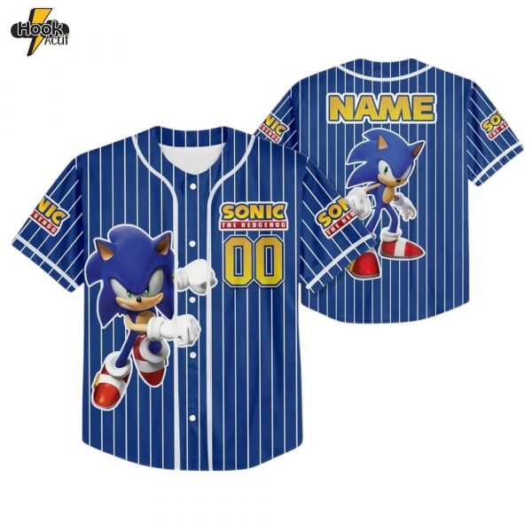 Custom Sonic the Hedgehog Baseball Jersey – Design 6