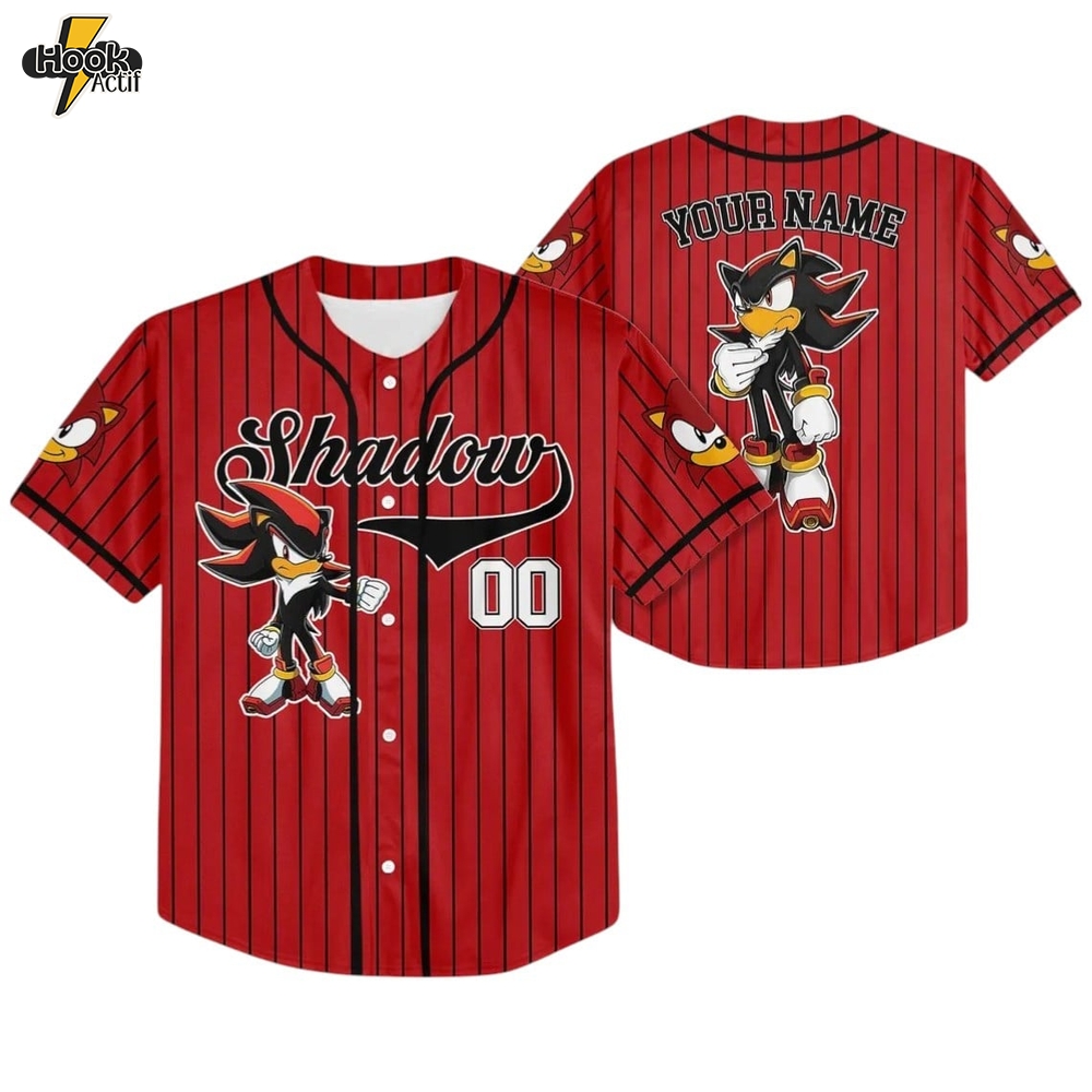 Custom Sonic the Hedgehog Baseball Jersey – Design 7 Custom Sonic the Hedgehog Baseball Jersey – Design 7