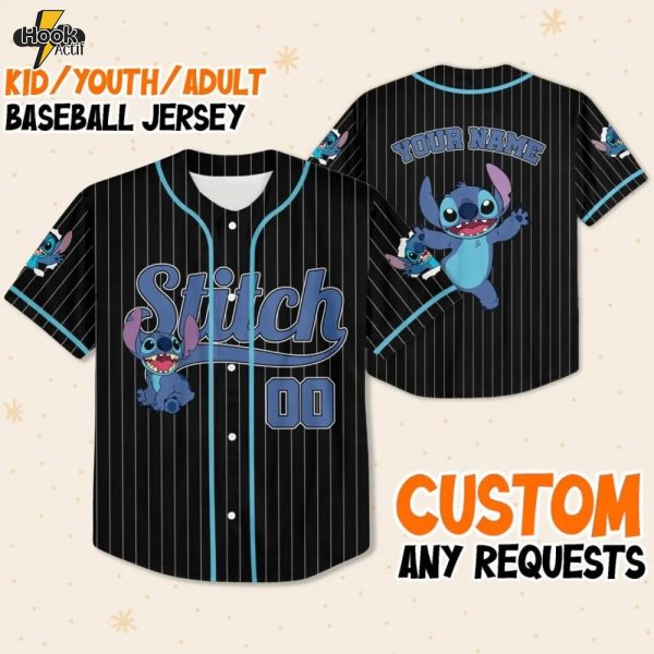 Custom Stitch Baseball Jersey – Fun Art Style