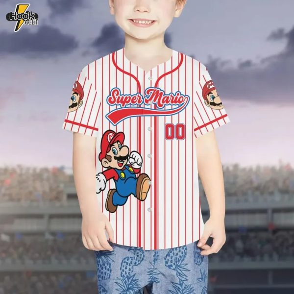 Custom Super Mario Character Baseball Jersey – Buy Online at HookActif.com