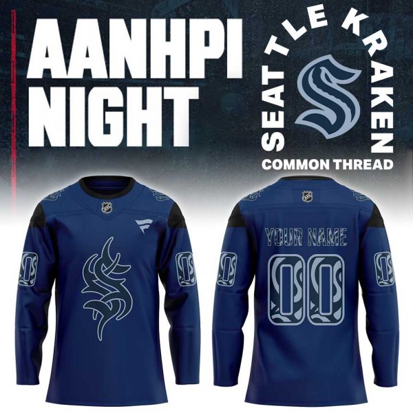 Seattle Kraken AANHPI Night 2026 Personalized Hockey Jersey – Custom Name & Number