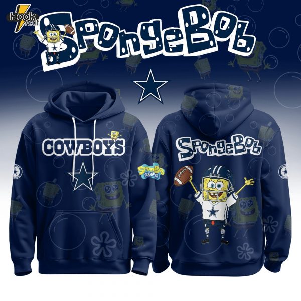 Dallas Cowboys Football SpongeBob Hoodie Cutest Drop of the Year 2025 Limited Edition-3D Unisex Hoodie