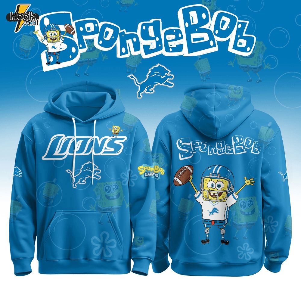 Detroit Lions Football SpongeBob Hoodie Cutest Drop of the Year 2025 Limited Edition-3D Unisex Hoodie Detroit Lions Football SpongeBob Hoodie Cutest Drop of the Year 2025 Limited Edition-3D Unisex Hoodie