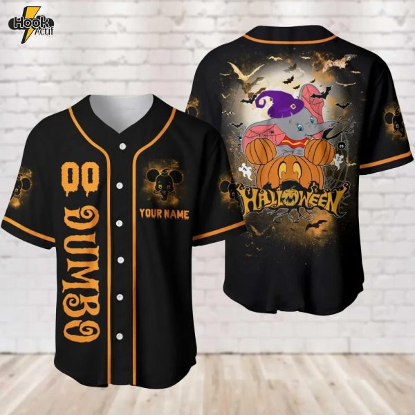 Dumbo Halloween Theme Baseball Jersey