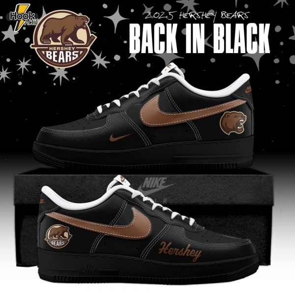 Hershey Bears Back In Black Special Edition AF1 Sneakers