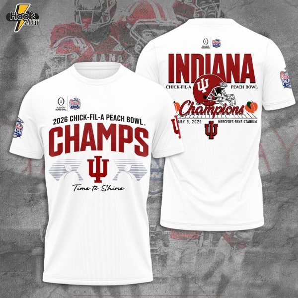 Indiana Hoosiers Football 2026 Peach Bowl Champions 3D Apparel