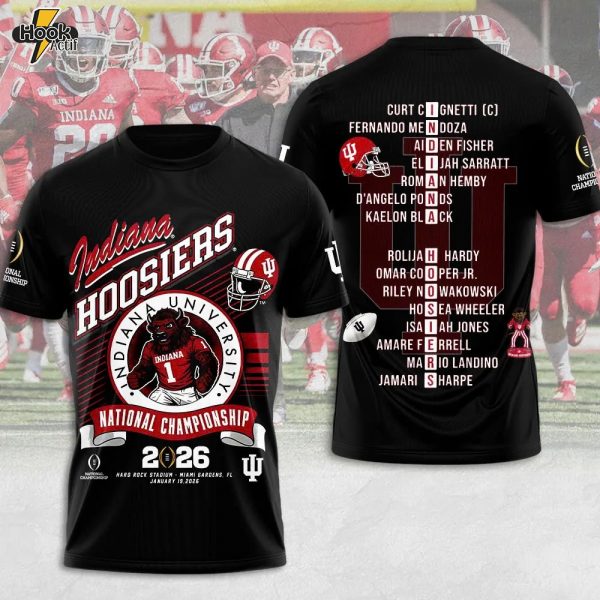 Indiana Hoosiers Football National Championship 3D Apparel