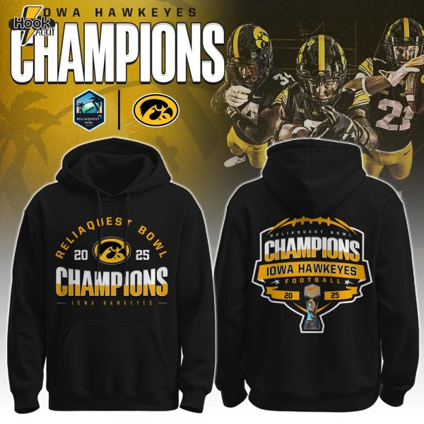 Iowa Hawkeyes – ReliaQuest Bowl Champions Hoodie
