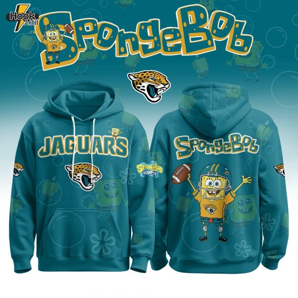 Jacksonville Jaguars Football SpongeBob Hoodie Cutest Drop of the Year 2025 Limited Edition-3D Unisex Hoodie