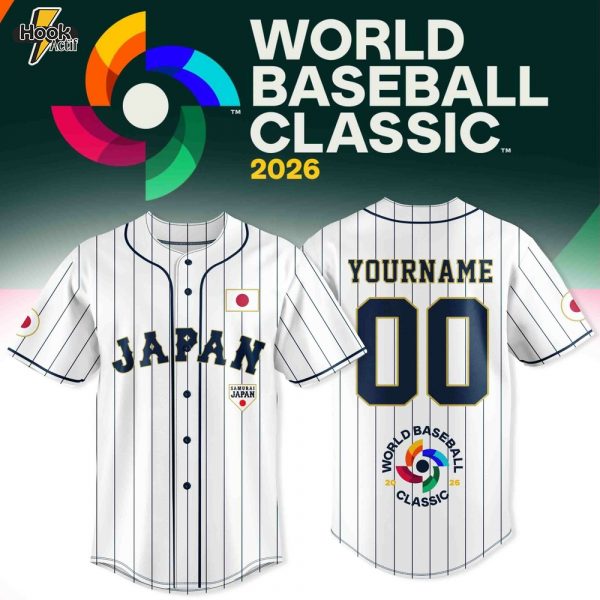 Japan Baseball 2026 World Baseball Classic-Design For Fan-3D Baseball Jersey - White