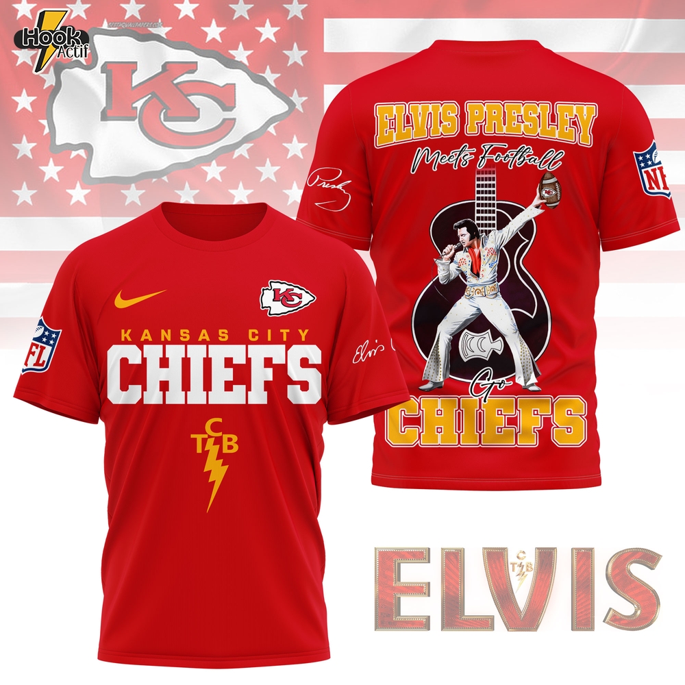 Kansas City Chiefs | Premium NFL Elvis Presley Fan 3D Shirt NY Kansas City Chiefs | Premium NFL Elvis Presley Fan 3D Shirt NY