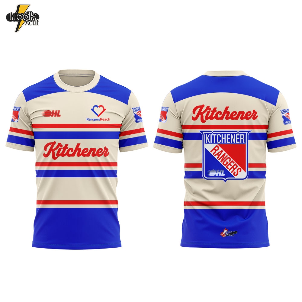 Kitchener Rangers WARMUPS RTown BattleBuilt Combo Combo Shirt Kitchener Rangers WARMUPS RTown BattleBuilt Combo Combo Shirt