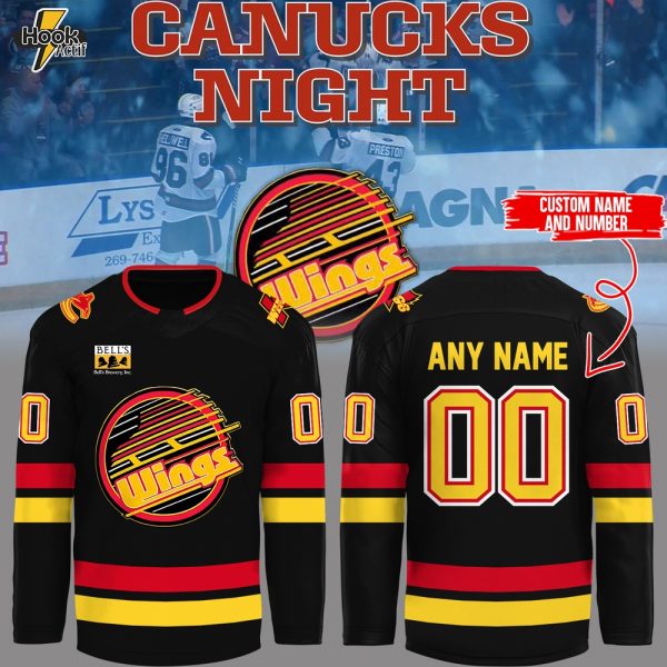 Limited Edition Canucks Night Custom Name And Number Hockey Jersey