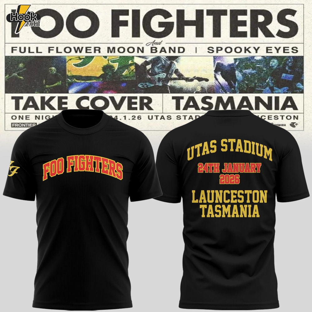 Limited Edition FFighters 2026 Tour Tasmania Merch TShirt Limited Edition FFighters 2026 Tour Tasmania Merch TShirt