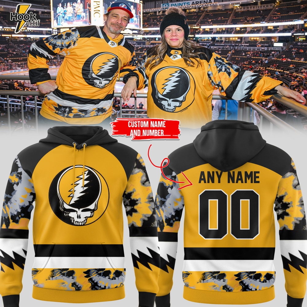 Limited Edition Pittsburgh x Grateful Custom Name + Number Hoodie Limited Edition Pittsburgh x Grateful Custom Name + Number Hoodie