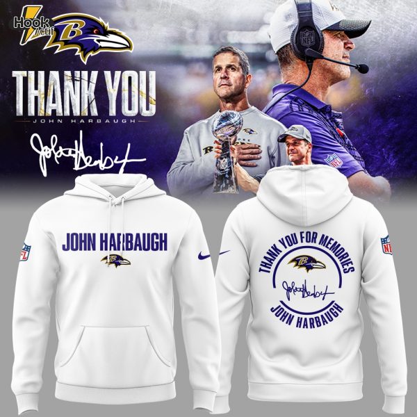 Limited Edition Thank You Coach John Harbaugh Hoodie