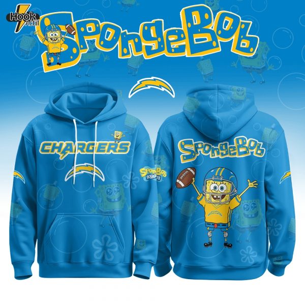 Los Angeles Chargers Football SpongeBob Hoodie Cutest Drop of the Year 2025 Limited Edition-3D Unisex Hoodie