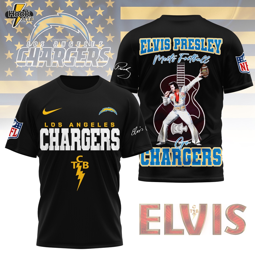 Los Angeles Chargers | Premium NFL Elvis Presley Fan 3D Shirt NY Los Angeles Chargers | Premium NFL Elvis Presley Fan 3D Shirt NY