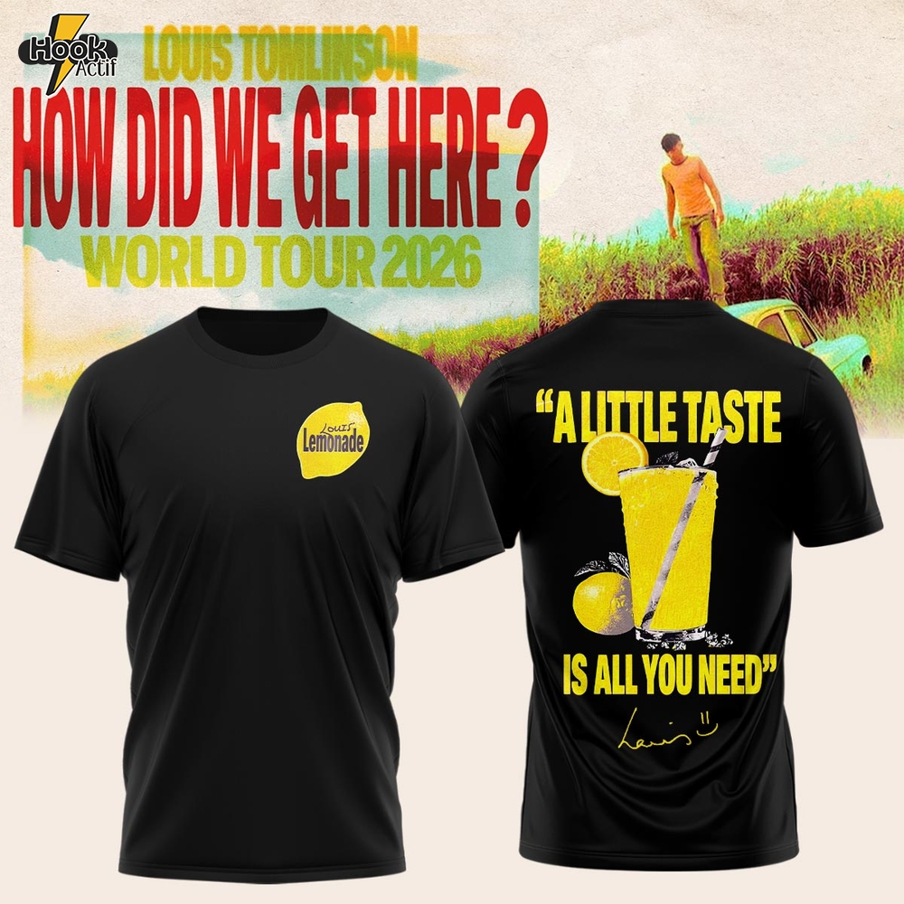 Louis Tomlinson "Lemonade" How Did We Get Here? Tour Shirt - Black Louis Tomlinson "Lemonade" How Did We Get Here? Tour Shirt - Black