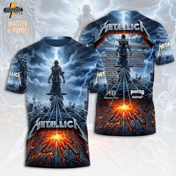Metallica 2026 World Tour 3D Apparel