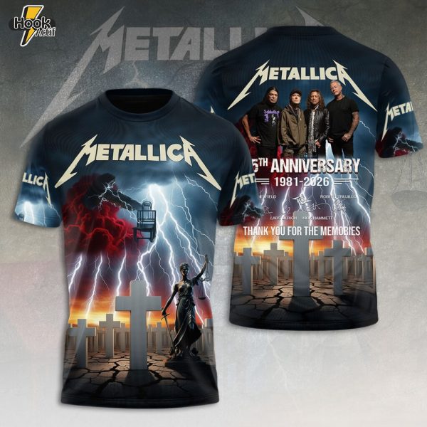 Metallica 45th Anniversary 3D Apparel