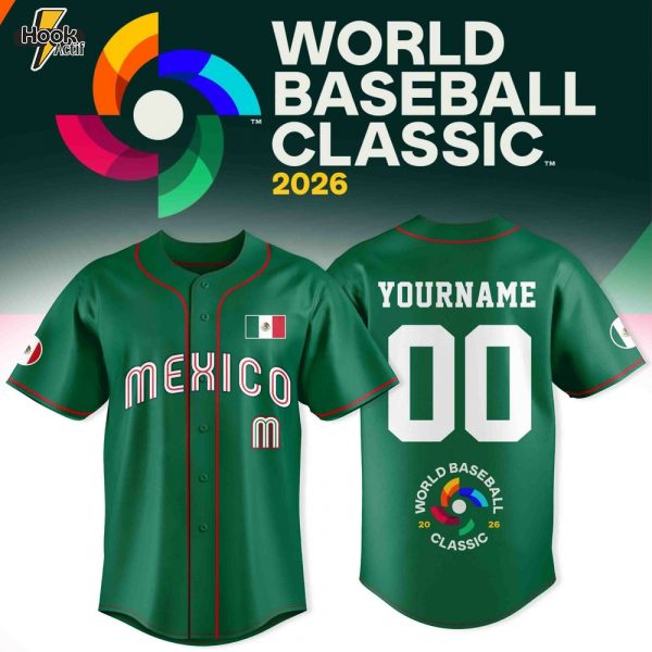 Mexico Baseball 2026 World Baseball Classic-Design For Fan-3D Baseball Jersey - Green