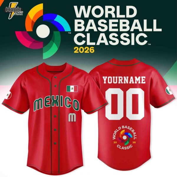 Mexico Baseball 2026 World Baseball Classic-Design For Fan-3D Baseball Jersey - Red