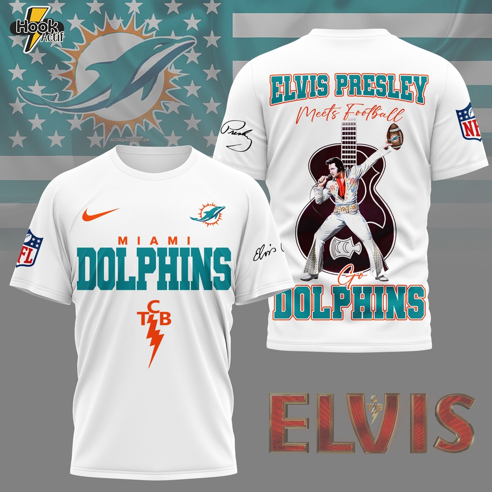 Miami Dolphins | Premium NFL Elvis Presley Fan 3D Shirt NY Miami Dolphins | Premium NFL Elvis Presley Fan 3D Shirt NY